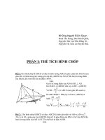 Chuyên đề hình học- Thể tích hình chóp docx