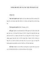 TĂNG HUYẾT ÁP VÀ CÁC YẾU TỐ NGUY CƠT pptx