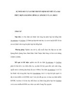 SỰ PHÂN BỐ VÀ VAI TRÒ TRUYỀN BỆNH SỐT RÉT CỦA HAI PHỨC HỢP LOÀI ĐỒNG HÌNH AN. MINIMUS VÀ AN. DIRUS pptx