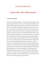 DANH NHÂN TRIẾT HỌC - E. Husserl (1859 - 1938) - Nhà hiện tượng học pdf