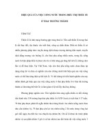 HIỆU QUẢ CỦA VIỆC UỐNG NƯỚC TRONG ĐIỀU TRỊ THIỂU ỐI Ở THAI TRƯỞNG THÀNH pps