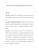 NHẬN XÉT KẾT QUẢ ĐIỀU TRỊ SỎI NIỆU QUẢN ĐOẠN LƯNG docx