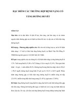 ĐẶC ĐIỂM CÁC TRƯỜNG HỢP BỆNH NẶNG CÓ TĂNG ĐƯỜNG HUYẾT doc