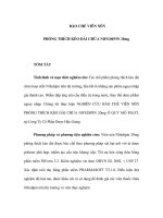 BÀO CHẾ VIÊN NÉN PHÓNG THÍCH KÉO DÀI CHỨA NIFEDIPIN 20mg TÓM TẮT Tình hình và pptx