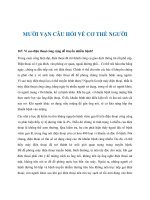 MƯỜI VẠN CÂU HỎI VỀ CƠ THỂ NGƯỜI pps