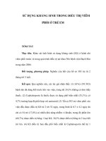 SỬ DỤNG KHÁNG SINH TRONG ĐIỀU TRỊ VIÊM PHỔI Ở TRẺ EM doc