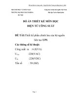 Đồ án thiết kế bộ cung cap nguồn ups ppt