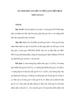 XÁC ĐỊNH KIỂU GEN SIÊU VI VIÊM GAN B TRÊN BỆNH NHÂN XƠ GAN ppt