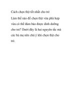 Cách chọn thịt tốt nhất cho trẻ ppsx