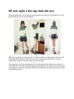 Để soóc ngắn ủ ấm cặp chân dài sexy doc