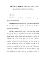 KHẢO SÁT SỰ ĐỀ KHÁNG KHÁNG SINH CỦA VI KHUẨN GRAM ÂM GÂY VIÊM PHỔI CỘNG ĐỒNG pdf