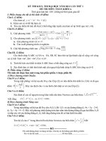 Đề thi khảo sát chất lượng đại học môn toán lần 1 năm 2011 pdf