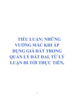 những vướng mắc về việc áp dụng giá đất trong quản lý đất đai