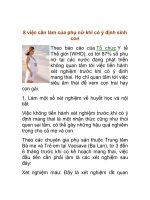 8 việc cần làm của phụ nữ khi có ý định sinh con docx