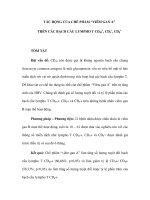 TÁC ĐỘNG CỦA CHẾ PHẨM “VIÊM GAN A” TRÊN CÁC BẠCH CẦU LYMPHO T CD45+, CD4+, CD8+ pps