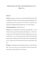 PHƯƠNG PHÁP LUYỆN NGHE VÀ NÓI CHO BỆNH NHÂN SAU CẤY ĐIỆN ỐC TAI pdf