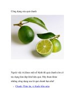 Công dụng của quả chanh potx