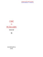 [Triết Học] Học Thuyết Chủ Nghĩa Karl Marx - Marx Engels tập 14 phần 1 ppsx