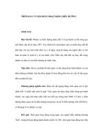 THỜI GIAN VÀ NỘI DUNG HOẠT ĐỘNG ĐIỀU DƯỠNG doc