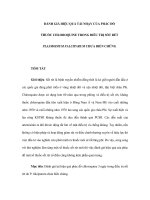 ĐÁNH GIÁ HIỆU QUẢ TÁI NHẠY CỦA PHÁC ĐỒTHUỐC CHLOROQUINE TRONG ĐIỀU TRỊ SỐT RÉT PLASMODIUM FALCIPARUM CHƯA BIẾN CHỨNG pptx