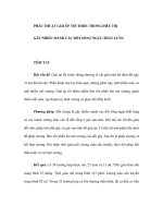 PHẪU THUẬT GIẢI ÉP TỐI THIỂU TRONG ĐIỀU TRỊ GÃY NHIỀU MẢNH CÁC ĐỐT SỐNG NGỰC-THẮT LƯNG pptx