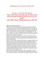 KHÁI QUÁT VỀ LỊCH SỬ NƯỚC MỸ Chương 1: Nước Mỹ thời lập quốc doc