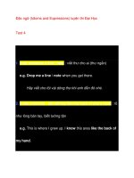 Đặc ngữ (Idioms and Expressions) luyện thi Đại Học Test 4 pps