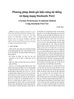 Phương pháp đánh giá hiệu năng hệ thống sử dụng mạng Stochastic Petri pdf