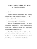 KIẾN THỨC THÁI ĐỘ THỰC HÀNH VỀ XỬ LÝ Y DỤNG CỤ SAU SỬ DỤNG CỦA ĐIỀU DƯỠNG pdf