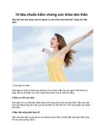 10 tiêu chuẩn kiểm chứng sức khỏe tâm thần pps