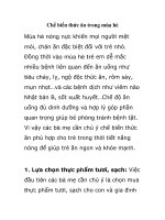 Chế biến thức ăn trong mùa hè pptx