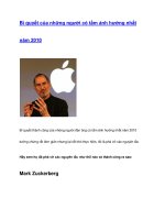 Bí quyết của những người có tầm ảnh hưởng nhất năm 2010 ppt