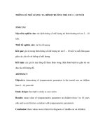 THÔNG SỐ NHĨ LƯỢNG TAI BÌNH THƯỜNG TRẺ EM 3 – 10 TUỔI pot