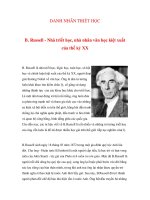 DANH NHÂN TRIẾT HỌC - B. Russell - Nhà triết học, nhà nhân văn học kiệt xuất ppsx