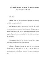 HIỆU QUẢ SỬ DỤNG HỆ THỐNG NẸP ỐC NHỎ TRONG ĐIỀU TRỊ GÃY XƯƠNG HÀM DƯỚI pdf