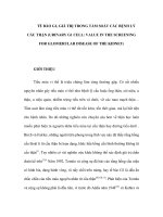 TẾ BÀO G1, GIÁ TRỊ TRONG TẦM SOÁT CÁC BỆNH LÝ CẦU THẬN (URINARY G1 CELL: VALUE IN pptx