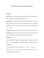 BIẾN CHỨNG NIỆU KHOA TRONG GHÉP THẬN pps