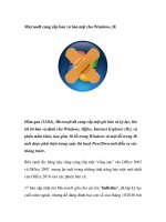 Microsoft cung cấp bản vá bảo mật cho Windows, IE pptx
