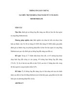 THÔNG ỐNG DẪN TRỨNG SAU ĐIỀU TRỊ NỘI KHOA THAI NGOÀI TỬ CUNG BẰNG METHOTREXATE ppt