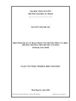 biện pháp quản lý hoạt động tổ chuyên môn của hiệu trưởng  các trường thcs huyện vân đồn, tỉnh  quảng  ninh