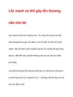 Lắc mạnh có thể gây tổn thương não cho bé ppt