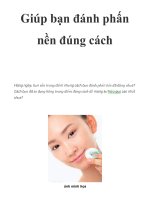 Giúp bạn đánh phấn nền đúng cách pdf