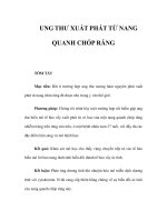 UNG THƯ XUẤT PHÁT TỪ NANG QUANH CHÓP RĂNG ppt