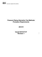 Pressure Piping Alternative Test Methods Procedure Requirements ppsx