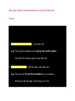 Đặc ngữ (Idioms and Expressions) luyện thi Đại Học Test 8 doc