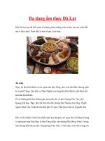 Đa dạng ẩm thực Đà Lạt pot