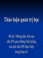 Thảo luận quản trị học potx