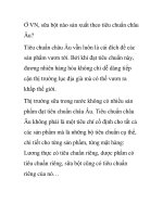 Ở VN, sữa bột nào sản xuất theo tiêu chuẩn châu Âu? ppt