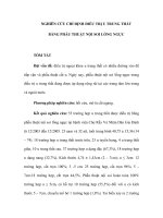 NGHIÊN CỨU CHỈ ĐỊNH ĐIỀU TRỊ U TRUNG THẤT BẰNG PHẪU THUẬT NỘI SOI LỒNG NGỰC doc