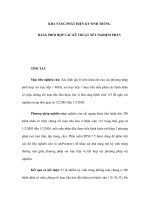 KHẢ NĂNG PHÁT HIỆN KÝ SINH TRÙNG BẰNG PHỐI HỢP CÁC KỸ THUẬT XÉT NGHIỆM PHÂN pptx